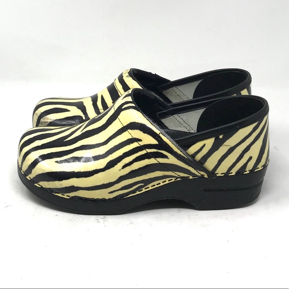 dansko zebra clogs